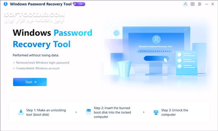 دانلود Windows Password Recovery Tool Ultimate 8.4.4.1 - دانلود ریکاوری پسورد ویندوز - سافت گذر