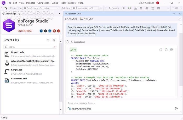دانلود dbForge Studio for SQL Server Enterprise 2025.3.93 (توسعه پایگاه‌های داده اس‌کیوال سرور) با لینک مستقیم و کرک معتبر