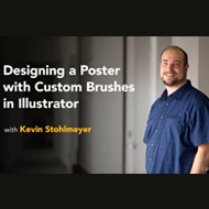 دانلود Lynda - Designing a Poster with Custom Brushes in Illustrator