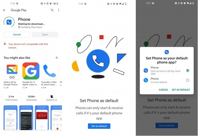Google Phone گوگل اپلیکیشن برقراری تماس گوگل