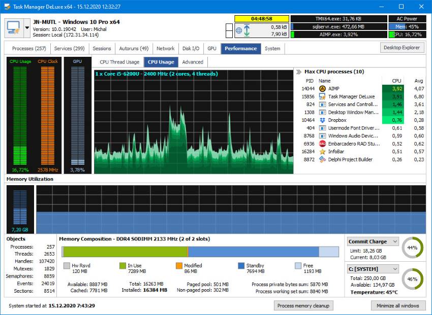 نسخه جدید Task Manager DeLuxe با قابلیت‌های پیشرفته