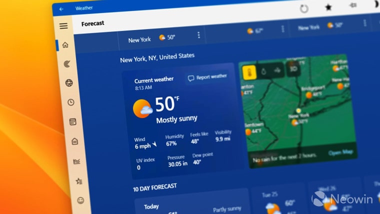 پیش‌ بینی شخصی‌ سازی شده آب و هوا با MSN Weather