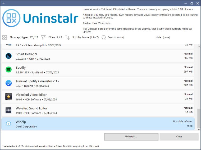 Uninstalr حذف آسان و دقیق برنامه‌ها در ویندوز